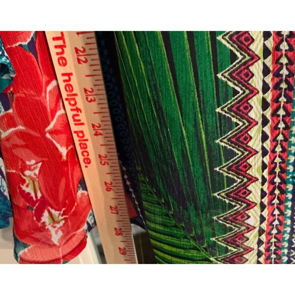 Ruby Rd Woman Sheer Kimono Blouse With Tank Top Under 3X Bohemian 100% Polyester - Picture 3 of 10